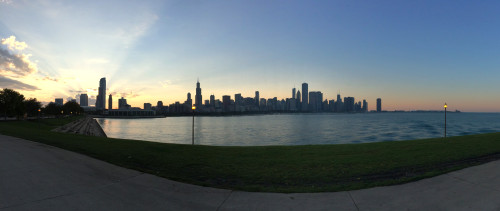 Sunset from the Adler Planetarium